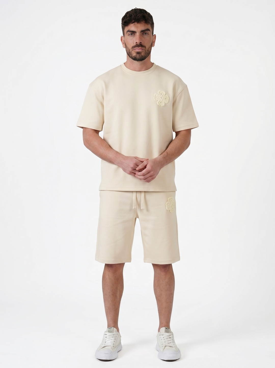 Ensemble T-shirt & Short Trèfle - Beige