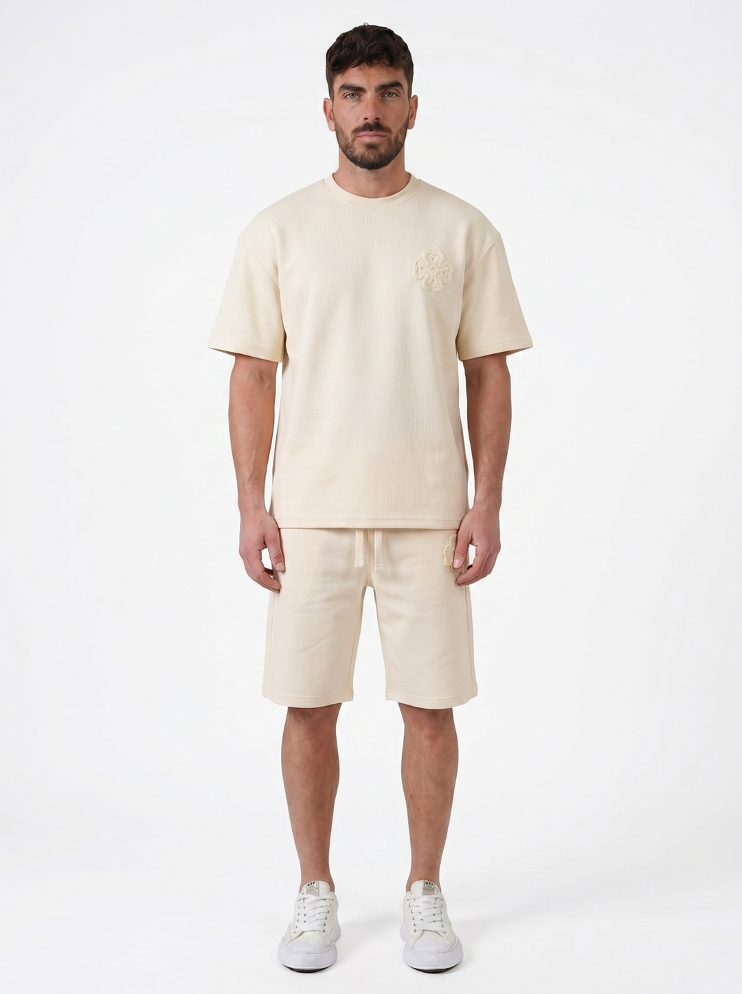 Ensemble T-shirt & Short Trèfle - Beige