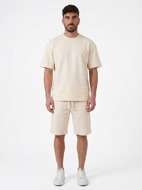 Ensemble T-shirt & Short Trèfle - Beige