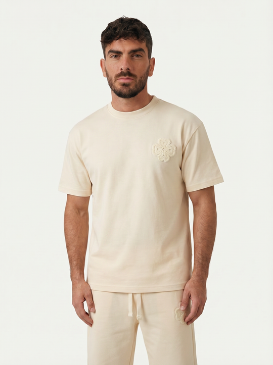Ensemble T-shirt & Short Trèfle - Beige