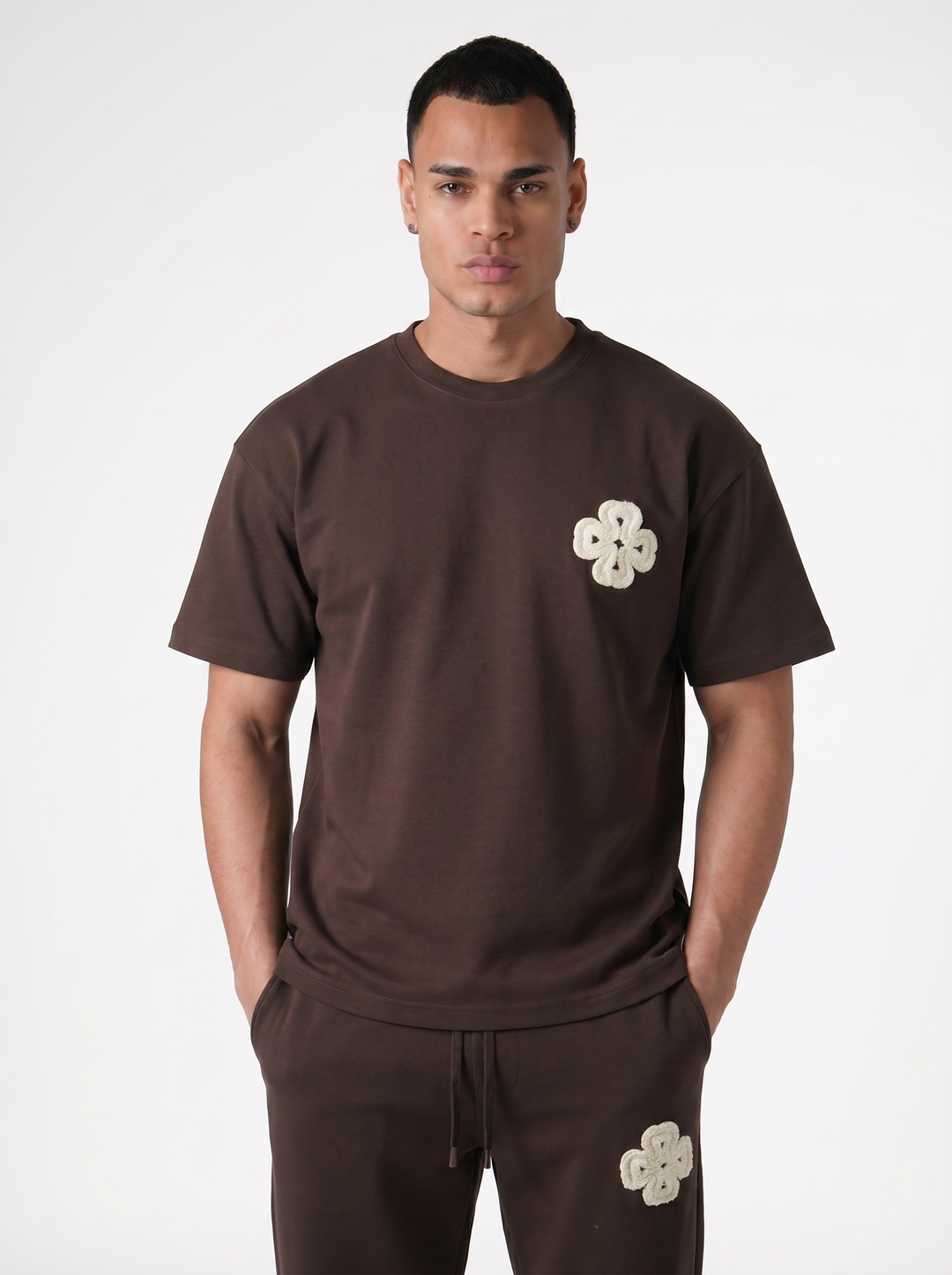 Ensemble T-shirt & Pantalon Trèfle - Marron