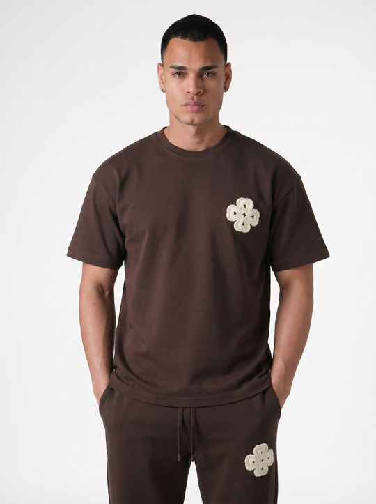 Ensemble T-shirt & Pantalon Trèfle - Marron