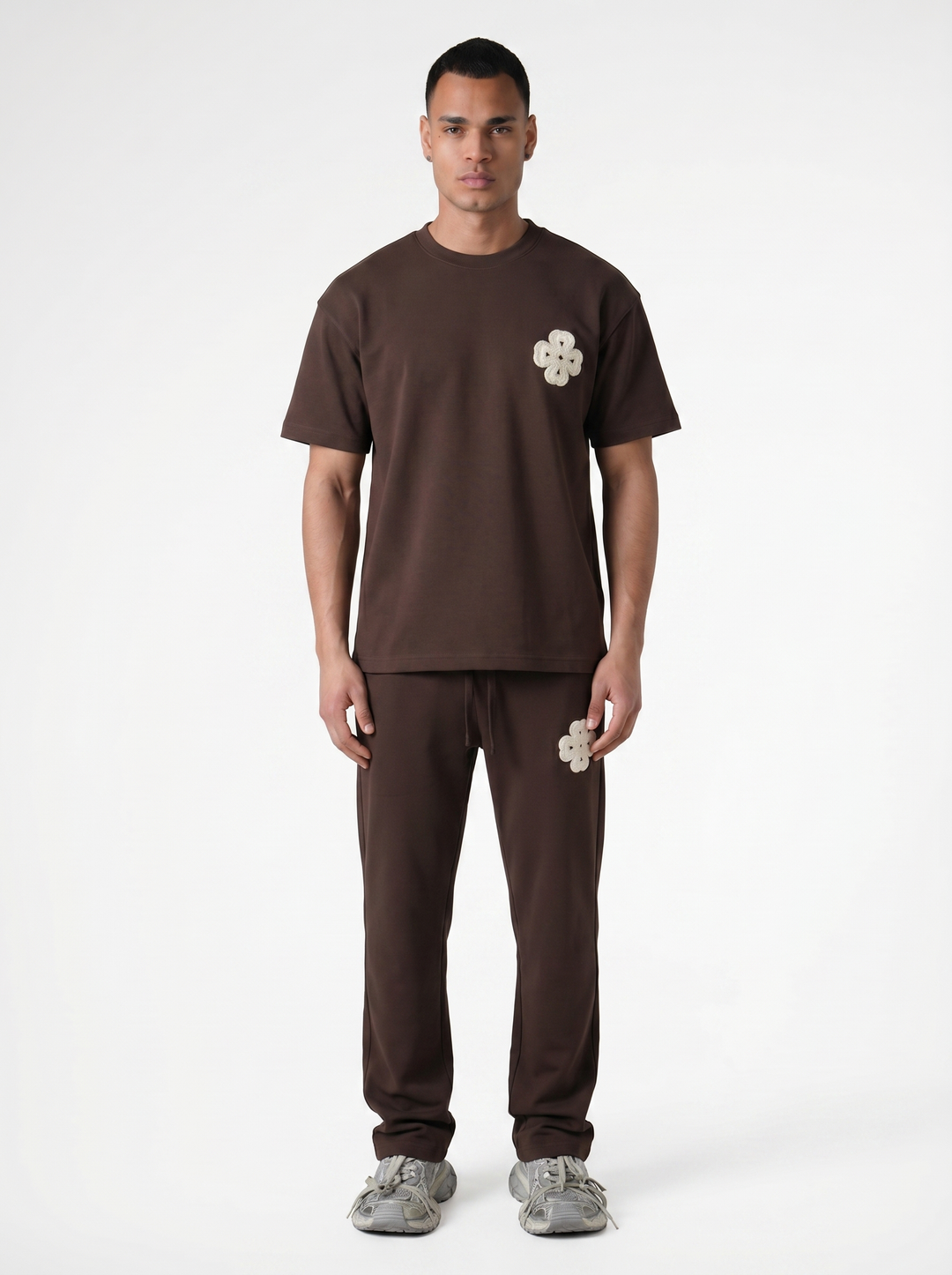 Ensemble T-shirt & Pantalon Trèfle - Marron