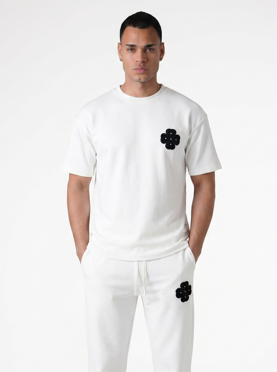 Ensemble T-shirt & Pantalon Trèfle - blanc