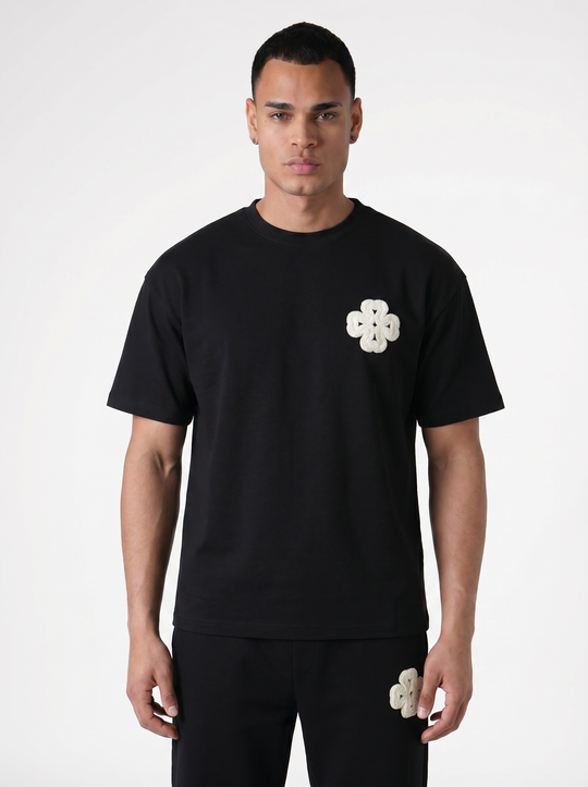 Ensemble T-shirt & Pantalon Trèfle - Noir