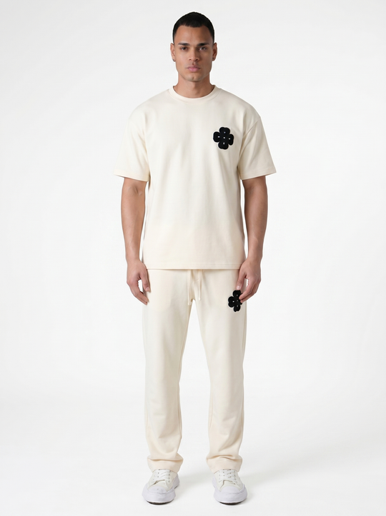 Ensemble T-shirt & Pantalon Trèfle - Beige