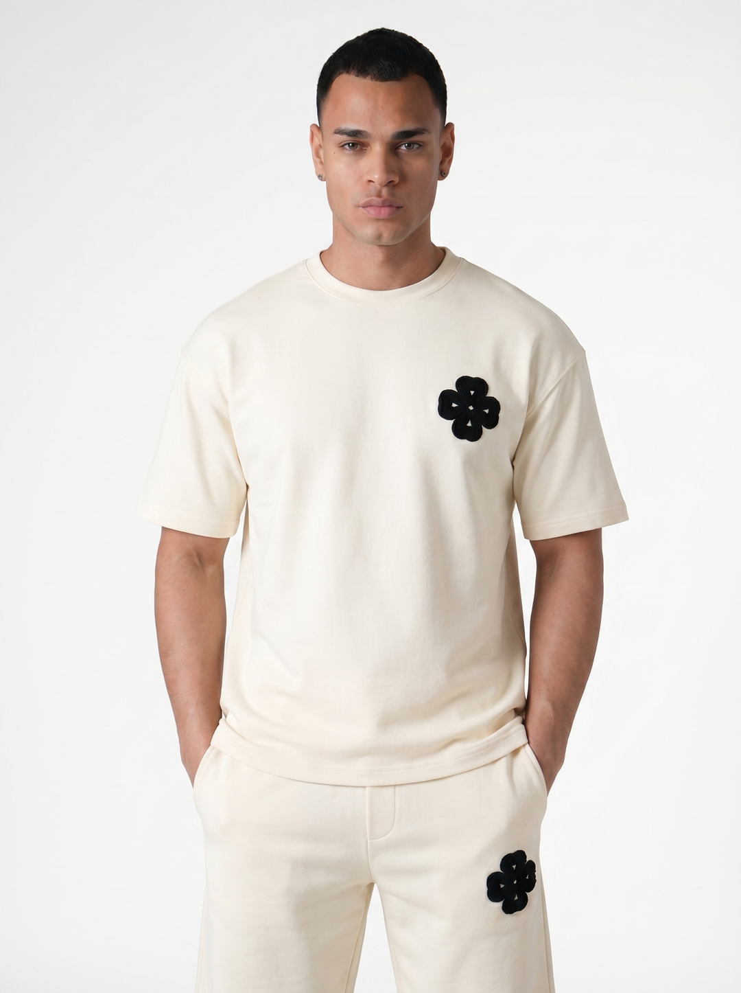 Ensemble T-shirt & Pantalon Trèfle - Beige
