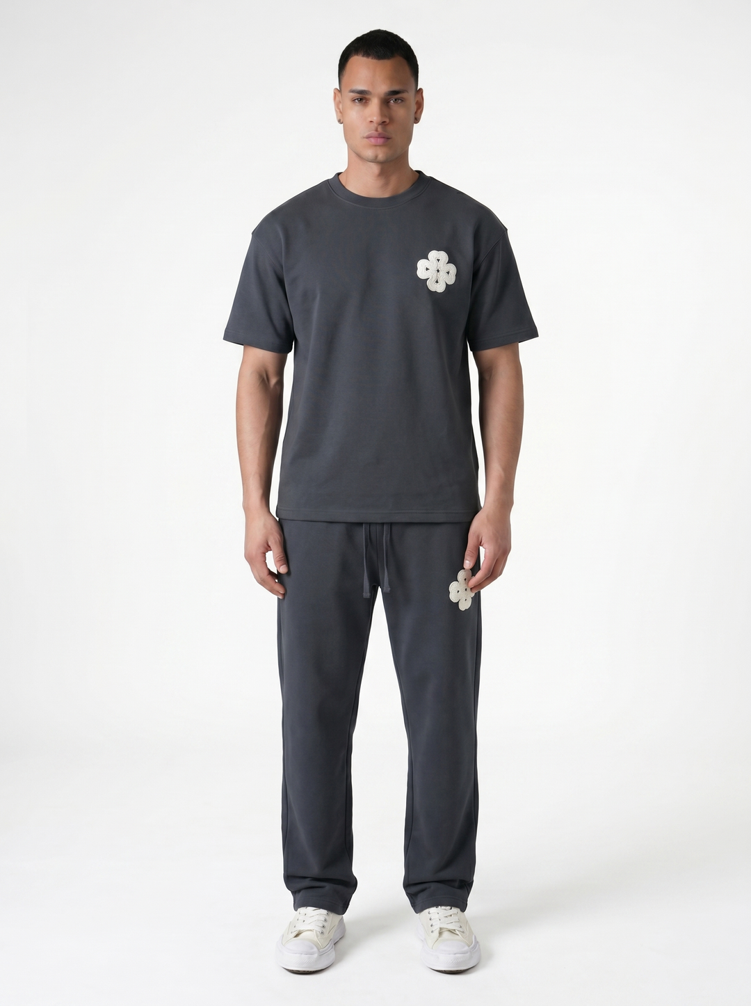 Ensemble T-shirt & Pantalon Trèfle - Anthracite