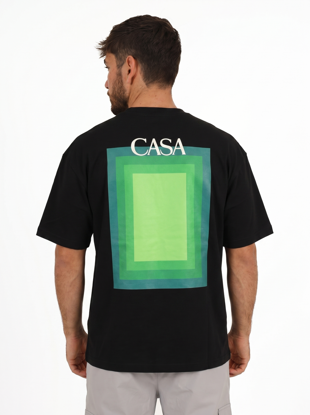 T-shirt CASA Cadre - Noir
