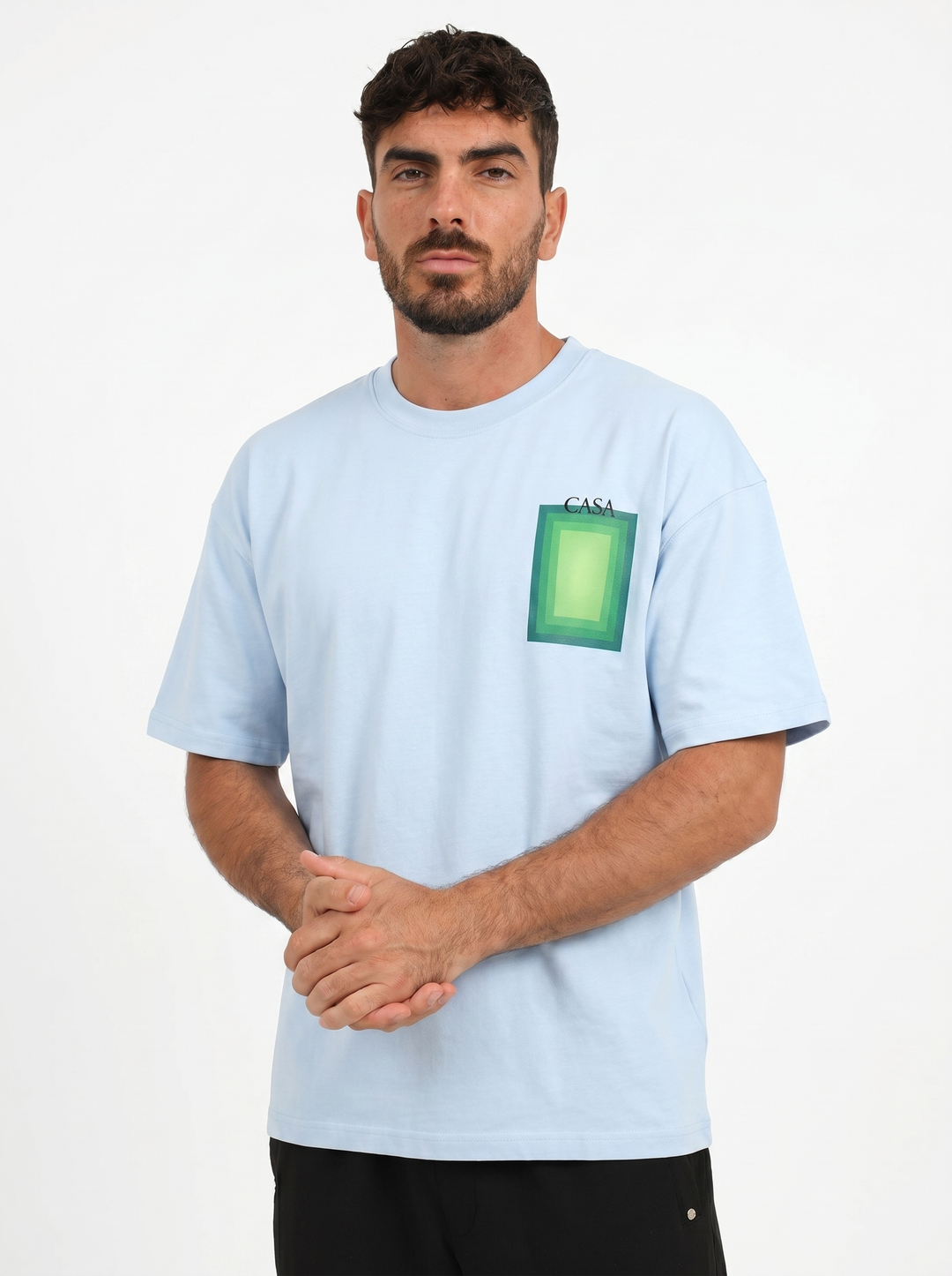 T-shirt CASA Cadre - Bleu