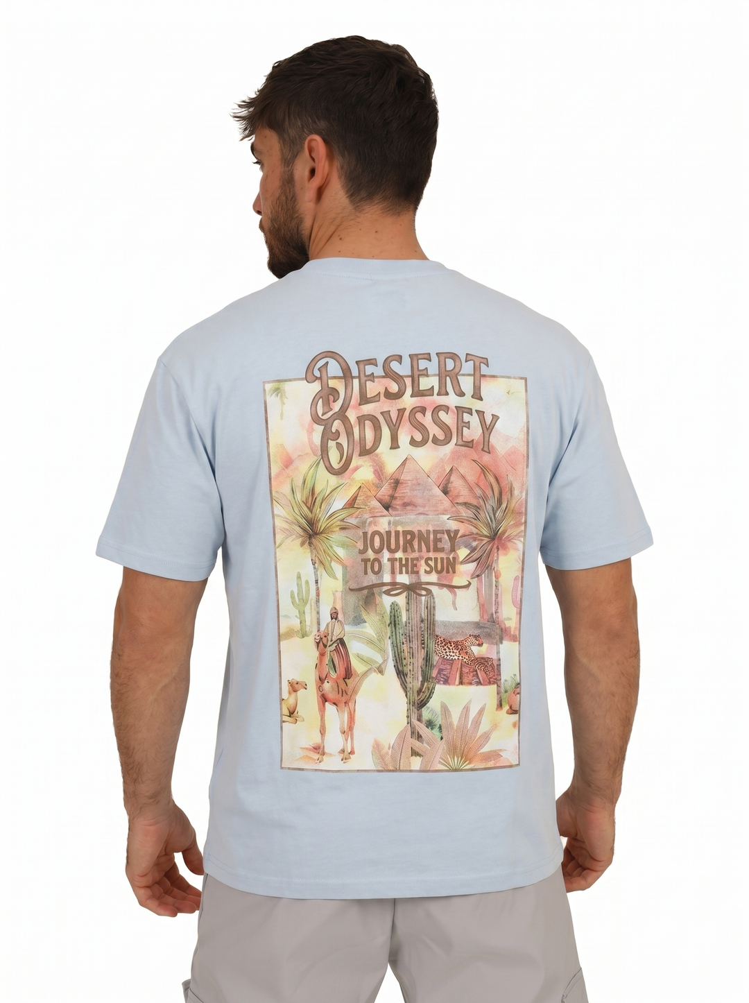 T-shirt Desert Odyssey Oversize - Bleu