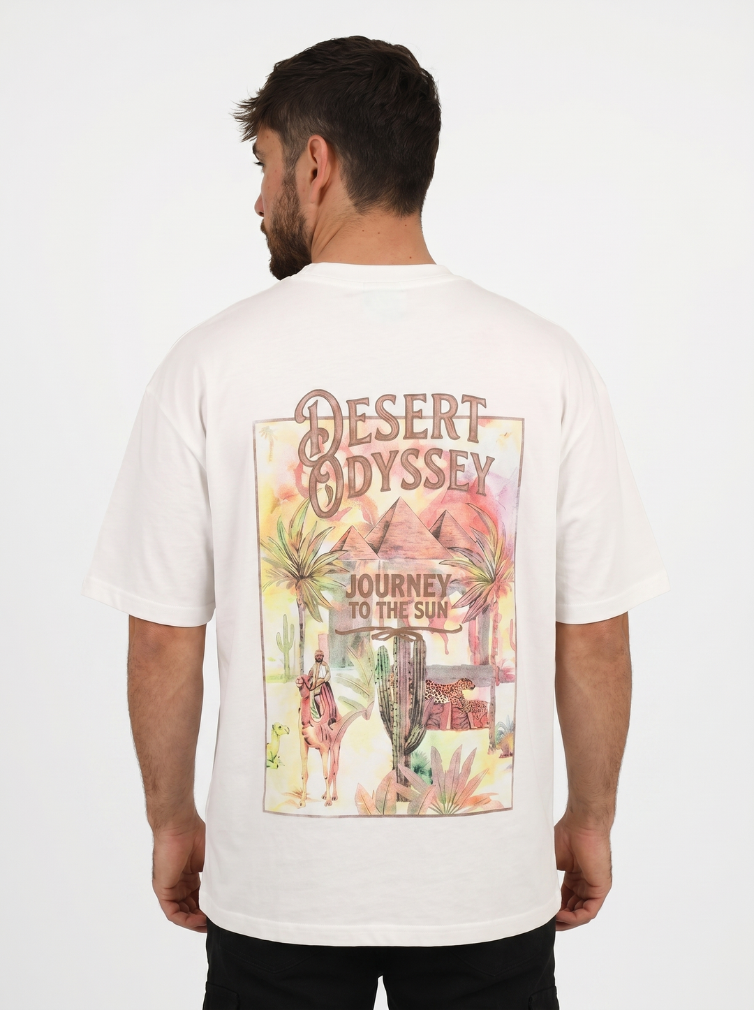 T-shirt Desert Odyssey Oversize - Blanc