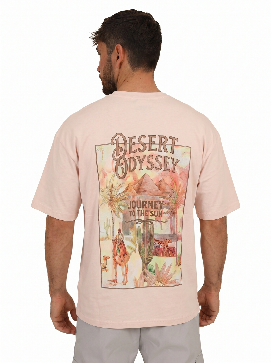 T-shirt Desert Odyssey Oversize - Rose