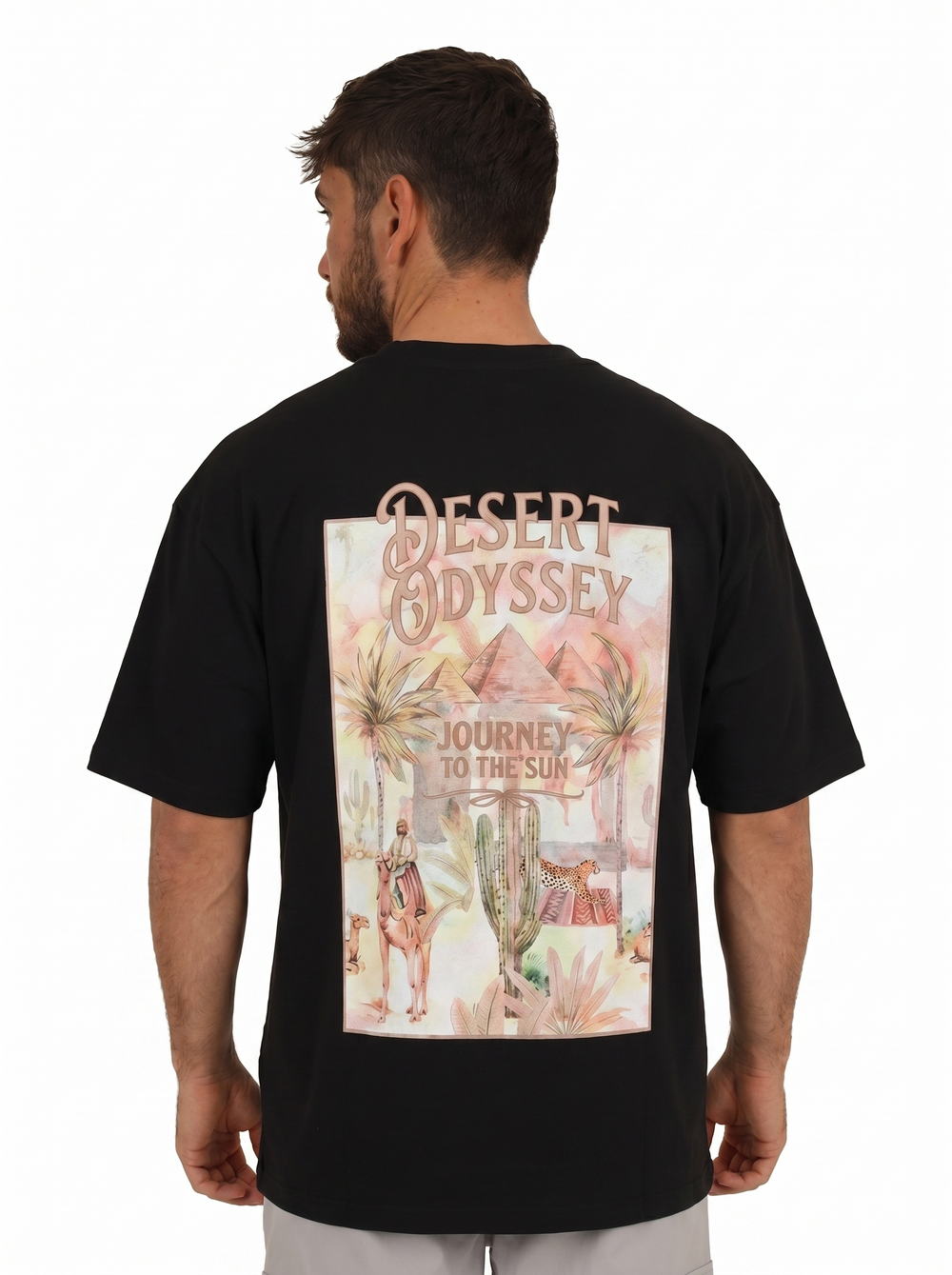 T-shirt Desert Odyssey Oversize - Noir