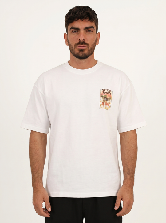 T-shirt Desert Odyssey Oversize - Blanc