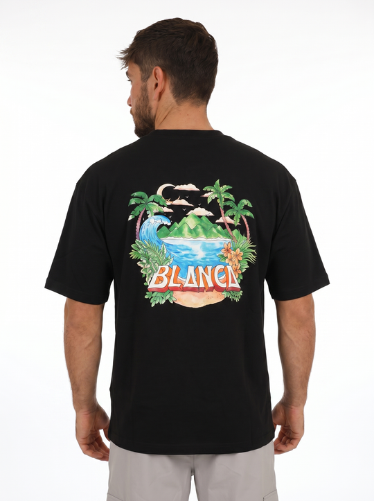T-shirt BLANCA Tropical Escape - Noir