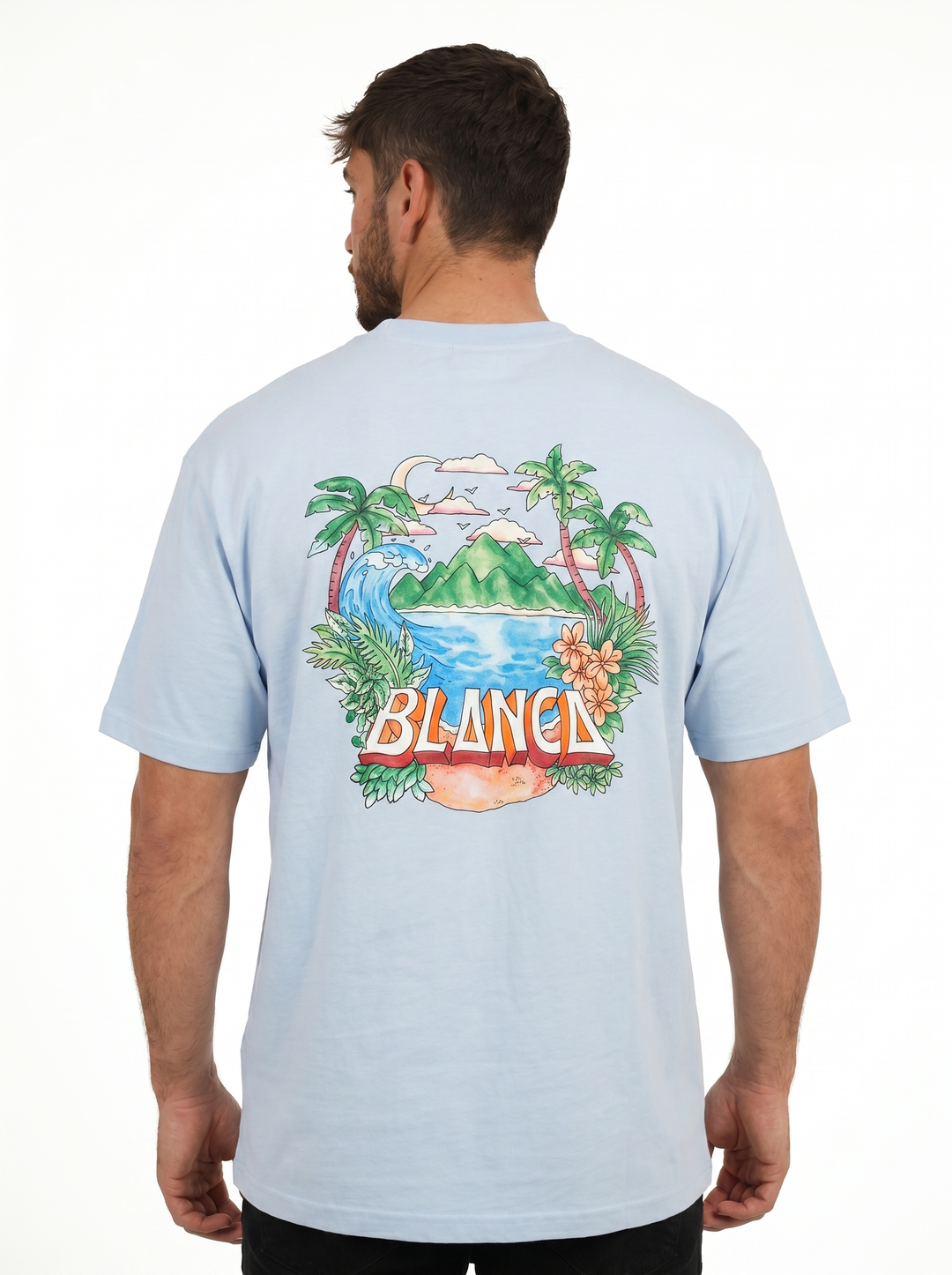 T-shirt BLANCA Tropical Escape - Bleu