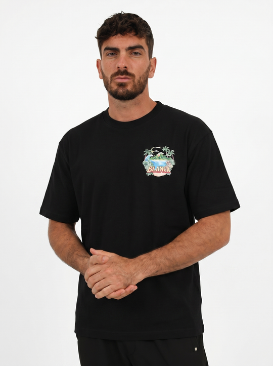 T-shirt BLANCA Tropical Escape - Noir