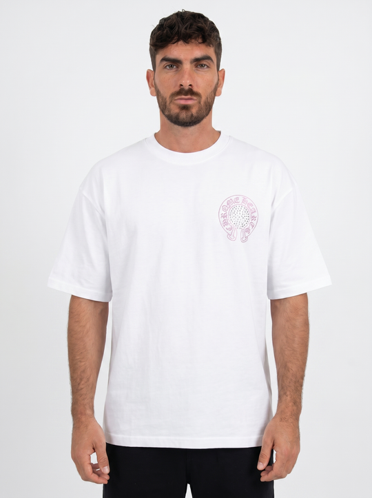 T-shirt Chrome Cross Oversize - Blanc
