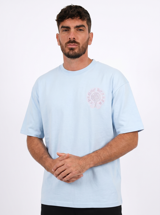 T-shirt Chrome Cross Oversize - Bleu