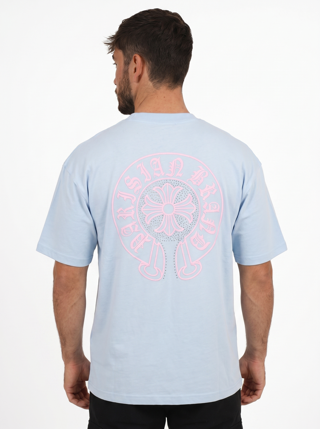 T-shirt Chrome Cross Oversize - Bleu