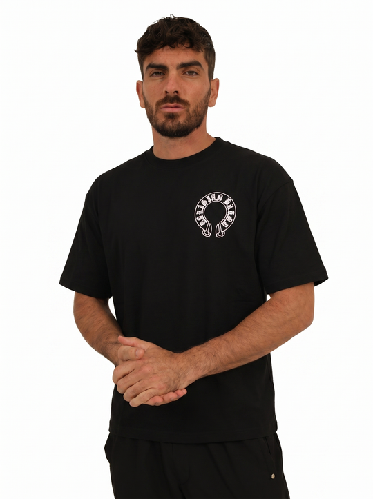 T-shirt Chrome Cross Oversize - Noir