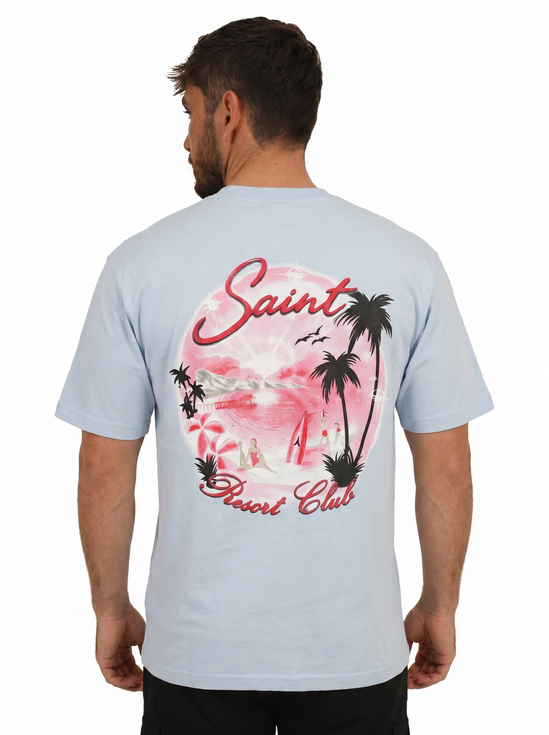 T-shirt SAINT Resort Club Oversize - Bleu