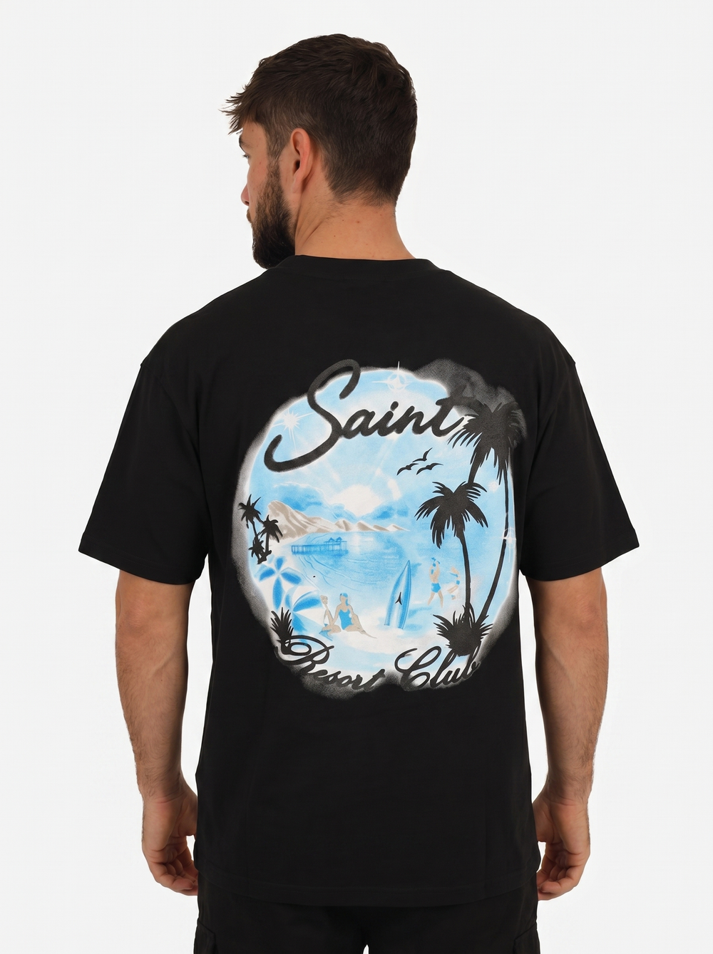 T-shirt SAINT Resort Club Oversize - Noir