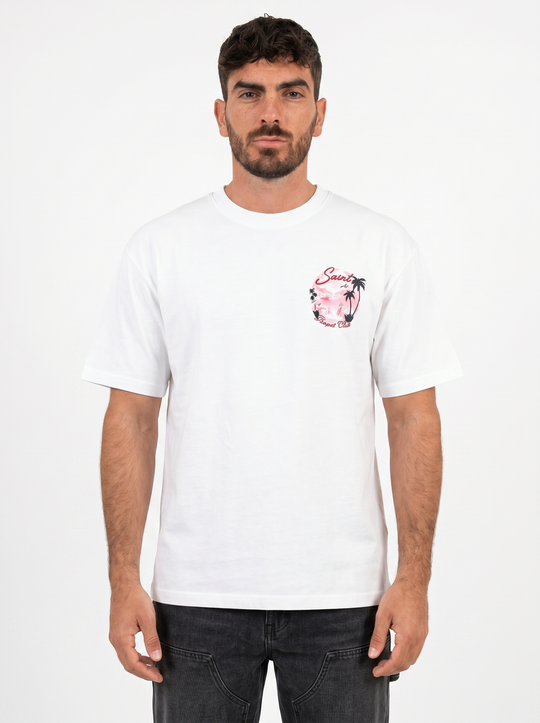 T-shirt SAINT Resort Club Oversize - Blanc