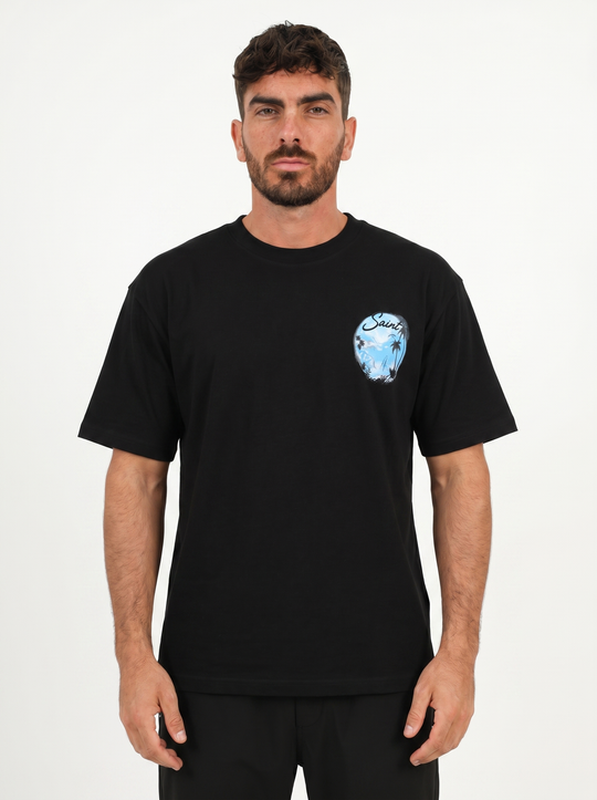 T-shirt SAINT Resort Club Oversize - Noir