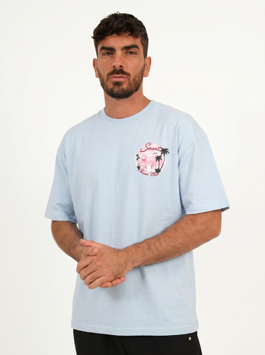 T-shirt SAINT Resort Club Oversize - Bleu