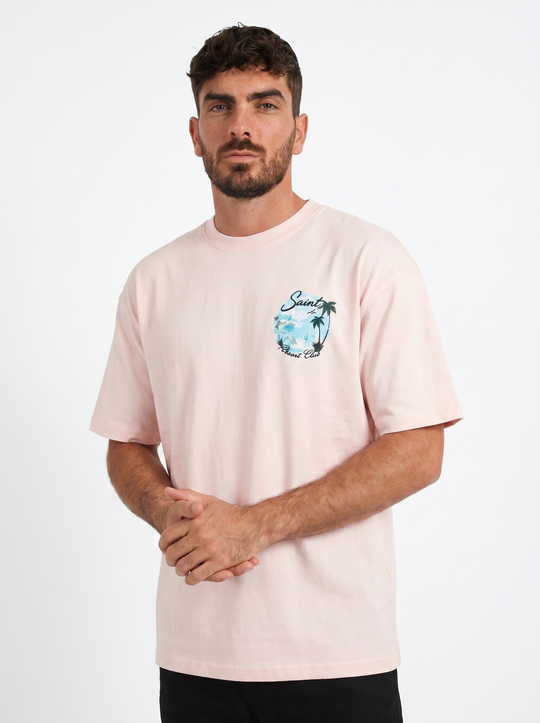 T-shirt SAINT Resort Club Oversize - Rose