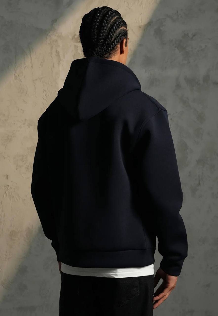 Sweat à capuche zippé Premium  - Bleu Marine