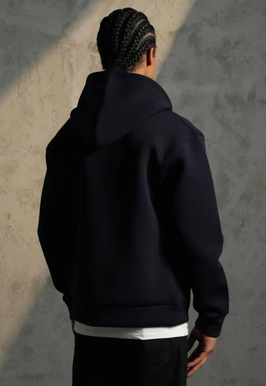 Sweat à capuche zippé Premium  - Bleu Marine