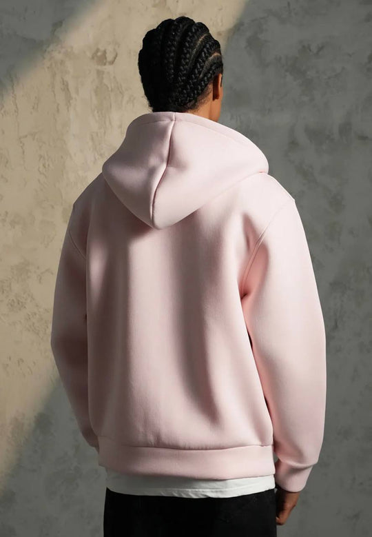 Sweat à capuche zippé Premium  - Rose