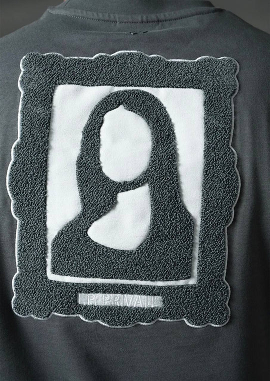 T-Shirt Homme Streetwear Patch Brodé Dos - Anthracite