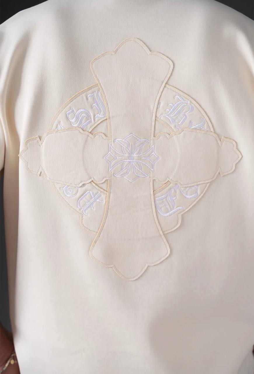 Ensemble Homme Premium T-Shirt et Pantalon avec Logo Brodé - Blanc