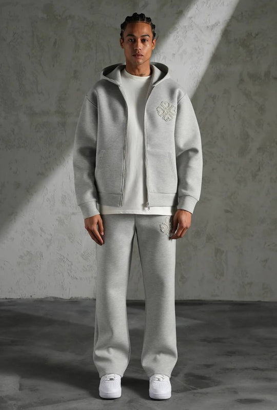 Ensemble Perle Trèfle – Gris