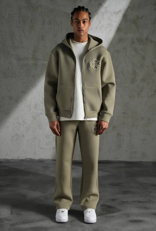 Ensemble Perle Trèfle – Vert Kaki