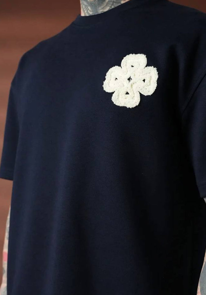 Ensemble T-shirt & Short Trèfle - Bleu Marine
