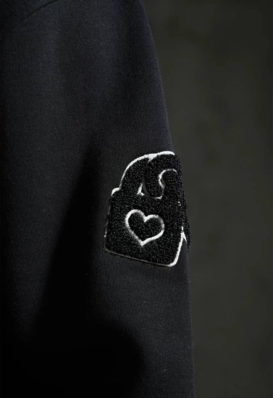 Sweat zippé à capuche "I.P. PRIVATE" unisexe - Noir