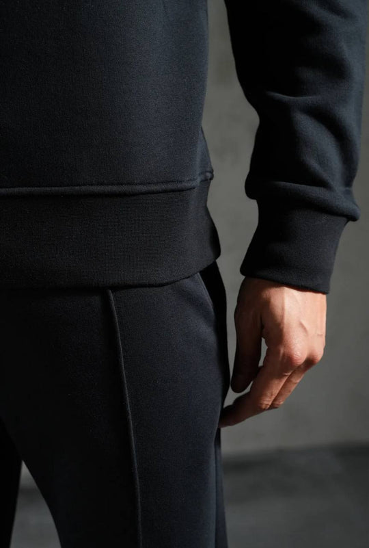 Ensemble Survêtement Homme Col Zippé - Noir