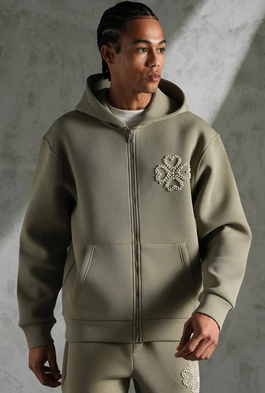 Ensemble Perle Trèfle – Vert Kaki