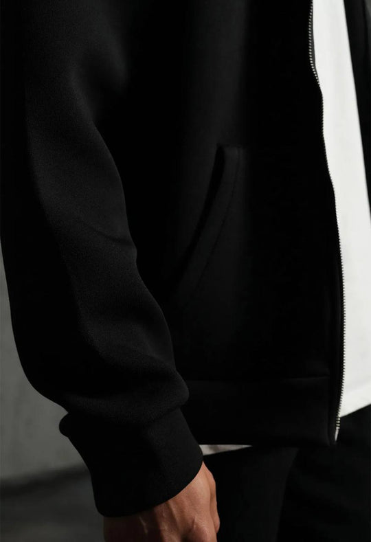 Sweat à capuche zippé Premium  - Noir