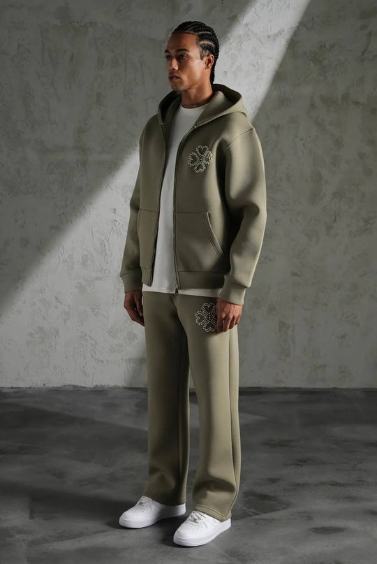 Ensemble Perle Trèfle – Vert Kaki