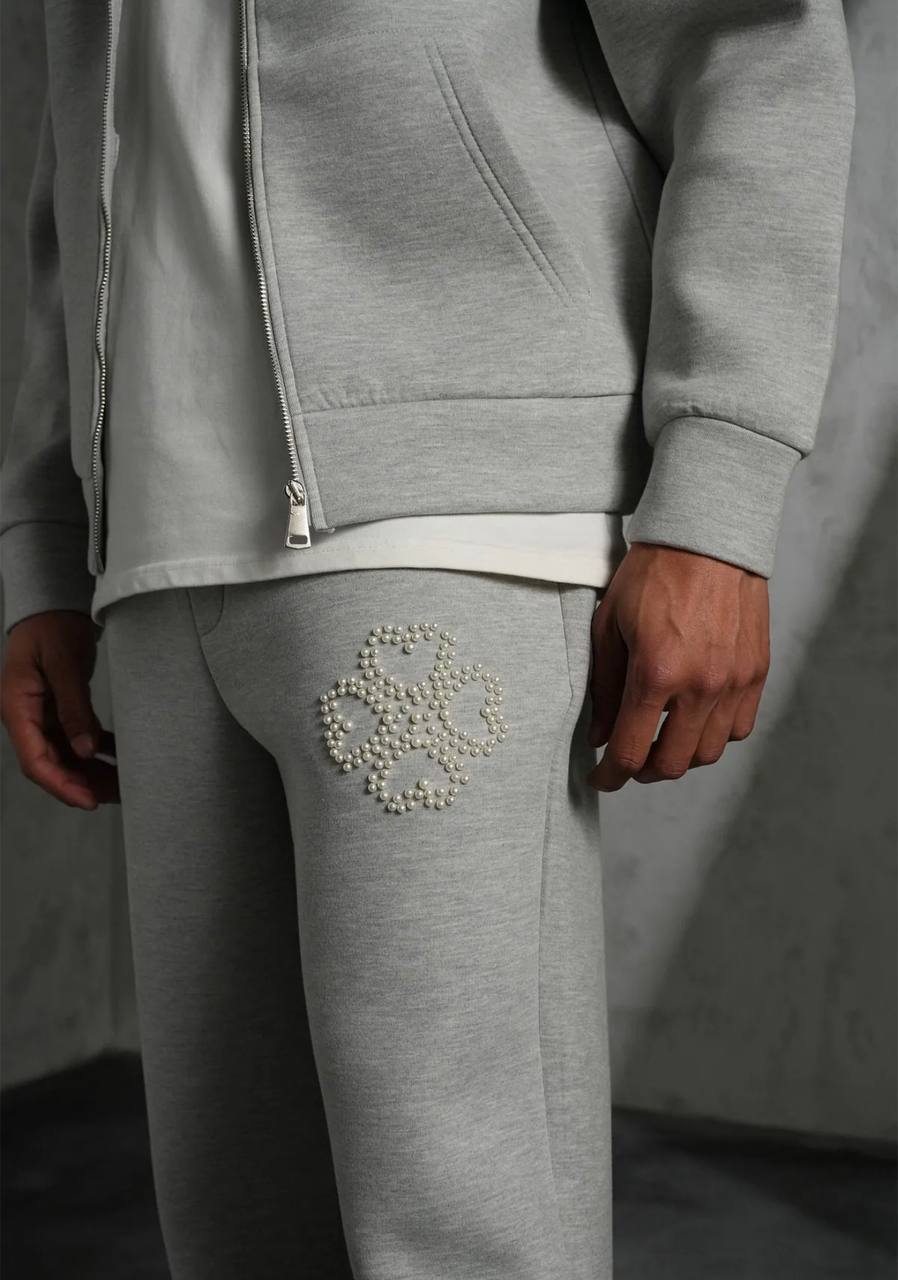 Ensemble Perle Trèfle – Gris