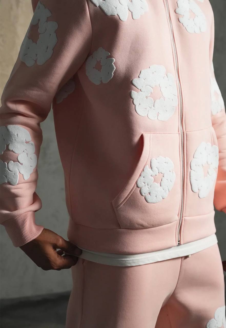 Ensemble Jogging Motifs Floraux – ROSE