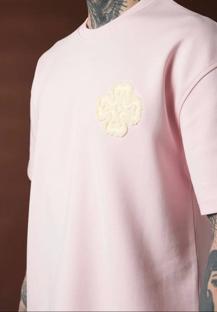 Ensemble T-shirt & Short Trèfle - Rose