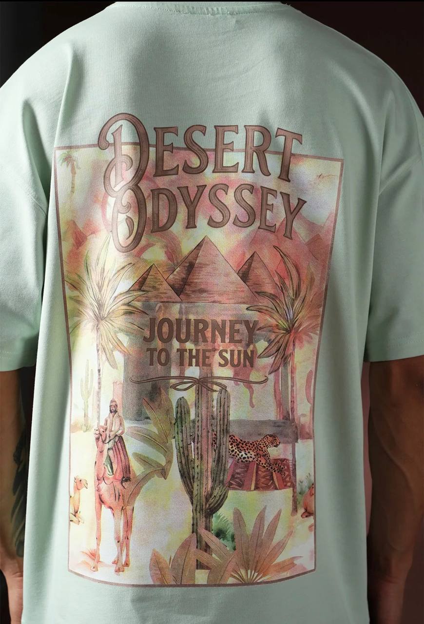 T-shirt Desert Odyssey Oversize - Vert