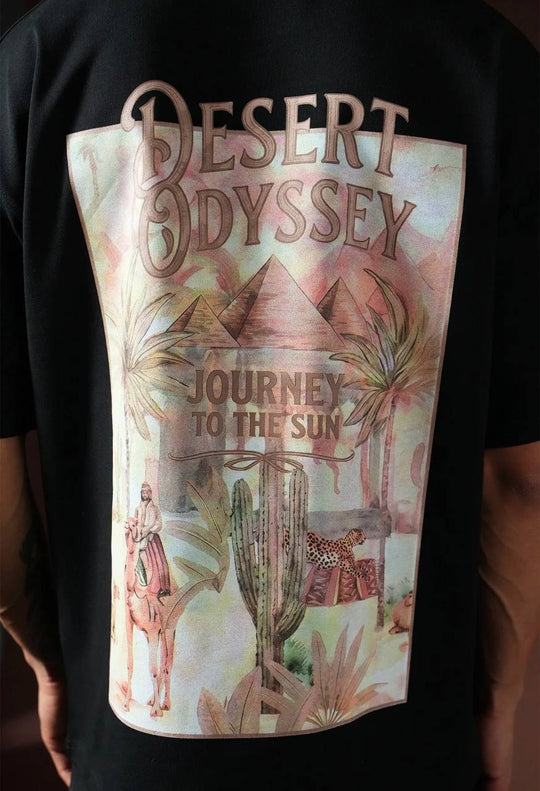 T-shirt Desert Odyssey Oversize - Noir